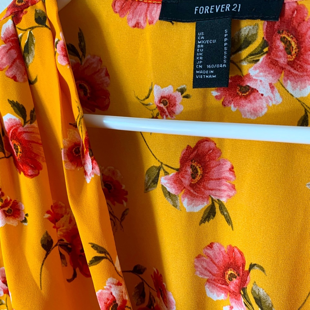 Small Yellow Floral Blouse - Forever 21